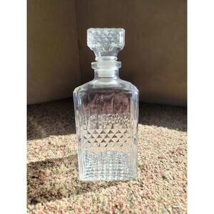 Vintage Diamant Clear Square Liquor Decanter